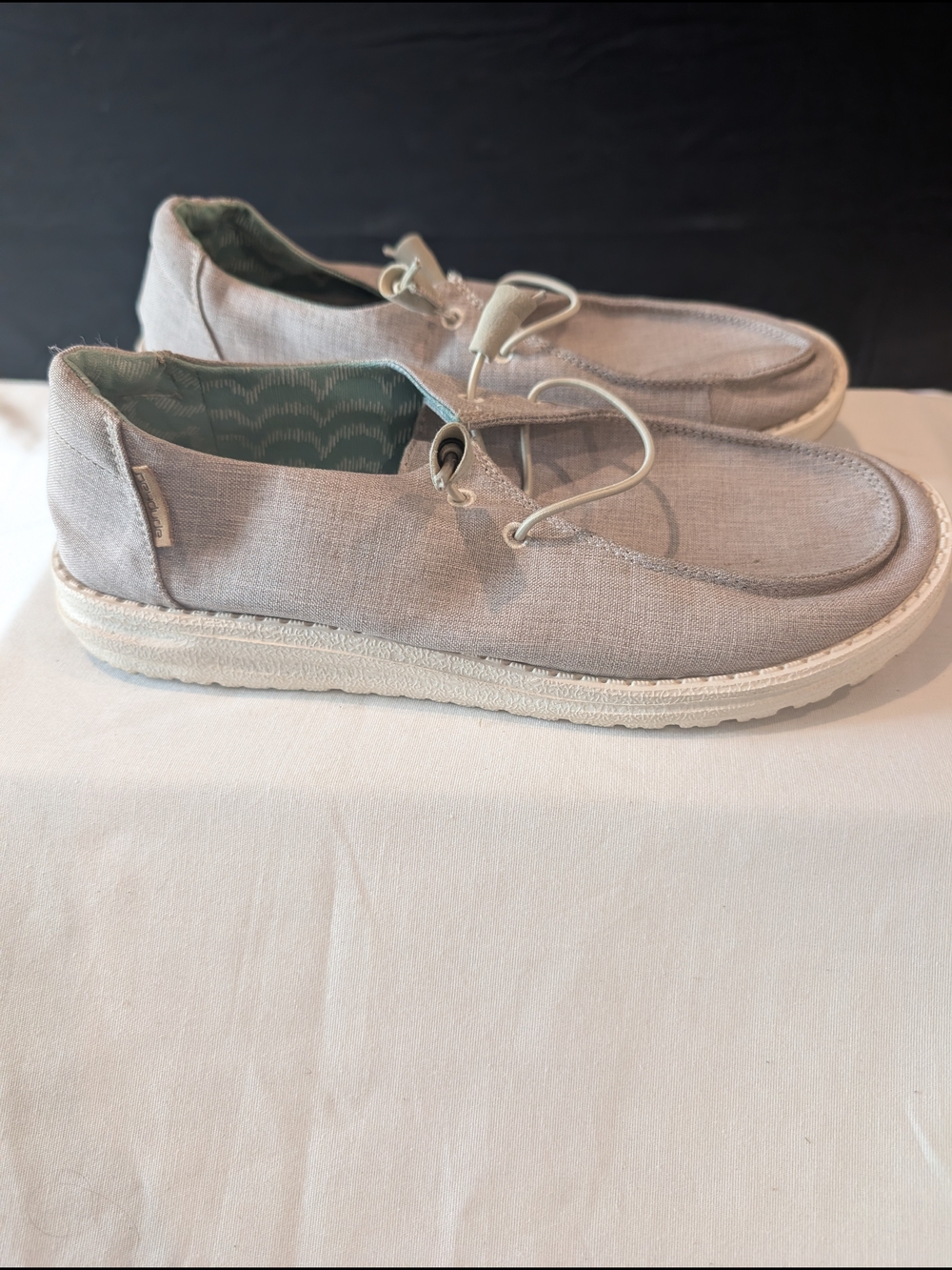 Hey Dude Wally Light Gray Canvas Slip-Ons - Picture 6 of 6